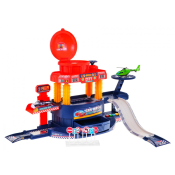 Interaktywna Myjnia dla autek dla dzieci 3+ Autko zmieniające kolor + Zjeżdżalnia + Winda